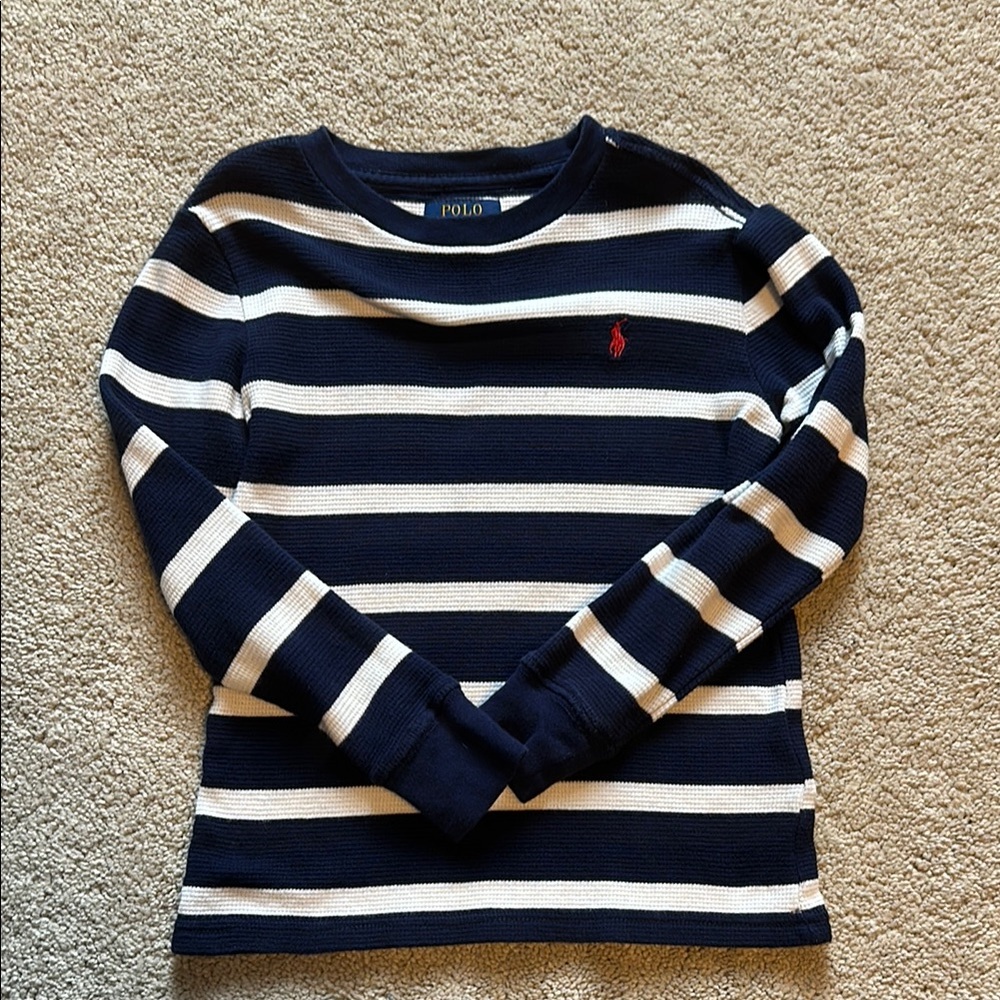 Polo Ralph Lauren Boys Navy and White Striped Sweater